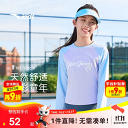 安踏兒童女童長袖T恤衫秋女大小童校園學生休閑運動上衣A62437403