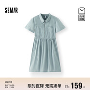 森馬（Semir）[商場(chǎng)同款]連衣裙女翻領(lǐng)收腰戶外2025夏防曬涼感短裙101325114044