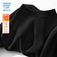 JEANSWEST LIFE真維斯德絨長(zhǎng)袖t恤男秋冬保暖打底衫學(xué)生寬松半高領(lǐng)純色內(nèi)搭上衣