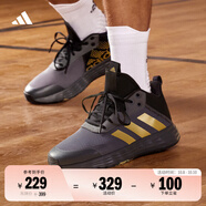 adidas OWNTHEGAME 2.0低幫團(tuán)隊(duì)款實(shí)戰(zhàn)運(yùn)動(dòng)籃球鞋男子阿迪達(dá)斯 灰色/黑色/金色   50.5