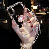 優(yōu)選新款oppoRe2水晶手機殼高端女Re1pro帶鉆石10閃9se網(wǎng)紅5K全包 捷克鉆水鉆邊框+粉天鵝+繩 OPPOA93s