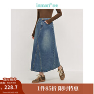 茵曼（INMAN）時尚繡花立領襯衫洋氣寬松休閑長袖襯衣 牛仔藍半身裙-18438189 S （褲子 26碼）