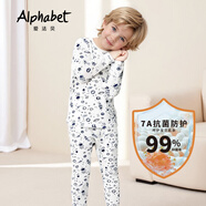 愛(ài)法貝（Alphab）童裝秋季女內衣套裝B43K733 B43K733淡藍 150