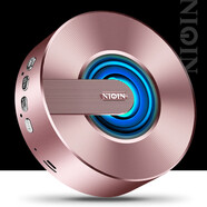 力勤無(wú)線(xiàn)藍牙音箱大音量手機迷你便攜式隨身戶(hù)外小型鋼炮家用音響車(chē)載超重低音炮微信收錢(qián)收款語(yǔ)音播報 玫瑰金標準版【節奏閃燈+收款播