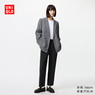 優(yōu)衣庫女裝全棉舒適九分褲/休閑時(shí)尚百搭寬松25秋冬新款478846 09 黑色 S /155/64A