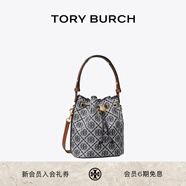 Tory Burch 湯麗柏琦 T MONOGRAM 提花斜挎水桶包女包TB 166414 Tory 海軍藍(lán) 405 OS