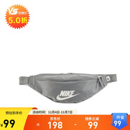 耐克（NIKE）男女腰包 單肩包斜挎包胸包休閑包DB0490-084 灰色