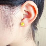 千影黃金耳釘男女款潮人仿真首飾合金耳環(huán)鍍金耳飾時(shí)尚飾品超閃鉆石面 0.2 精品款一對價(jià)