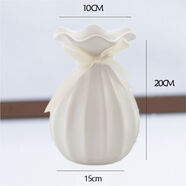 宰摟陶瓷花瓶白色小清新干花滿天星插花現(xiàn)代水培客廳歐式擺件家居裝飾 千羽大素白送精美絲帶