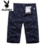 花花公子（PLAYBOY）夏季七分褲男商務(wù)休閑男士五分褲中褲短褲男褲子7分褲潮 HHGZ/671【深藍色】 32 體重【135-145斤