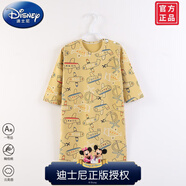 迪士尼（Disney）兒童連體睡衣純棉寶寶睡袍長袖嬰兒浴袍女家居春秋男童無骨睡裙冬 飛機萊卡睡 130 cm(建議身高118-128cm)