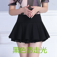 ANTCITY 202025日系高腰彈力雪紡短裙顯腿長(cháng)防走光 黑色防走光 S