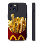 完壯黃金萬(wàn)兩薯條手機保護殼適用iPhone16pro max金色15promax軟14Pro 天使黑_黃金薯條 iPhone_6s