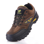 必邁（bmai）春季登山鞋男戶(hù)外鞋休閑旅游鞋防滑耐磨工作鞋野外慢跑鞋系帶勞 026深棕 39 _鞋偏小一碼