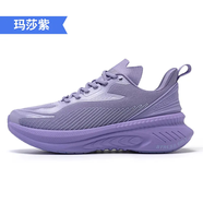 玩覓【輕爽避震鞋SU】玩覓運動(dòng)透氣減震耐磨運動(dòng)跳繩跳操輕便跑鞋 瑪莎紫 36