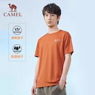 駱駝（CAMEL）戶外速干T恤春夏蜂巢網(wǎng)眼透氣上衣情侶運(yùn)動(dòng)圓領(lǐng)短袖A14BZ00079