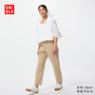 優(yōu)衣庫女裝全棉舒適九分褲/休閑時尚百搭寬松25秋冬新款478846 31 米色 S /155/64A