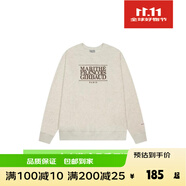 韓國marithe衛衣外套男女高允真同款寬松連帽圓領(lǐng)長(cháng)袖衛衣情侶裝 圓領(lǐng)//燕麥灰 常規 S