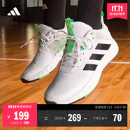 adidas OWNTHEGAME 2.0低幫團隊款實戰(zhàn)運動籃球鞋男子阿迪達斯 白/黑/綠   44