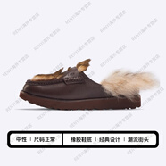 UGGxf聯(lián)名百搭樂(lè )福包頭外穿毛毛半拖休閑鞋1172911官方旗艦正品 酒紅色1172911-B 38