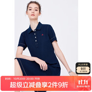 Navigare意大利小帆船女士短袖POLO領(lǐng)連衣裙A版中裙2322874506 藍(lán) S 