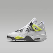 耐克（NIKE） Air Jordan 4 GS AJ 4 喬4 籃球鞋 白色/淺石黑/淺檸檬黃HJ5990-100 36.5