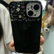 vivo涂鴉ins貓咪魚骨適用iPhone16promax手機保護殼蘋果15/14pro華為mate60pura70小米14榮耀200vivox1 果凍黑-涂鴉創(chuàng)意GD OPPO_A53
