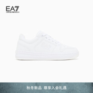 EMPORIO ARMANI/阿瑪尼官方旗艦EA7/新款男女情侶輕戶(hù)外休閑運動(dòng)滑板板鞋 MZ038-白色 (尺碼偏小，建議拍大一碼) 38.5 ( IT 6 | 38 2/3)