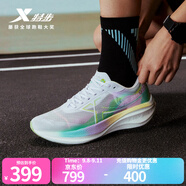 特步【260X】賽訓(xùn)兼?zhèn)渑懿叫旭R拉松鞋透氣輕盈緩震集訓(xùn)輕盈運(yùn)動(dòng)鞋女 新白色/桔梗紫/西芹綠-萬(wàn)物生女 38