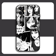 OLOEY伊藤潤二手機殼漫畫(huà)適用聯(lián)名iphone15川上富江蘋(píng)果14恐怖13/12/11 4-磨砂黑 iPhone15