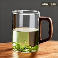 泥也茶杯玻璃杯水杯子馬克杯泡綠茶杯個(gè)人專(zhuān)用無(wú)鉛玻璃杯帶把手水杯男