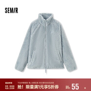 森馬（Semir）外套女插肩袖珊瑚絨仿羊羔毛2024冬季立領(lǐng)寬松夾克109724108003