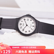 卡西歐（CASIO） 男女手表 學生運動簡約石英中性小黑表 百搭休閑時尚小表盤 MW-59-7B 34mm日歷款