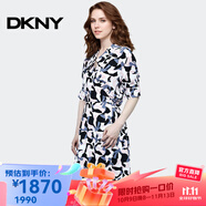 唐可娜兒（DKNY）【京東奧萊】新款印花連衣裙女夏季新款寬松顯瘦印花短袖連衣裙女 W1312Z51-420 M