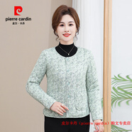 皮爾卡丹（pierre cardin）品牌高檔羽絨棉服棉衣外套女?huà)寢屗榛o(wú)領(lǐng)保暖中老年加絨內搭棉襖 綠色 內膽駝絨棉襖 XL 建議80-105斤