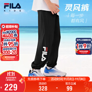 FILA【靈風(fēng)褲】斐樂兒童防蚊褲2025夏季新款男女童涼感速干運(yùn)動(dòng)褲
