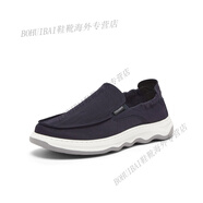 天美意（TEENMIX）天美意舒適慵懶帆布鞋男士厚底休閑鞋透氣平底鞋夏季新商場同款 深藍(lán)色 38
