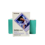 拍立得富士instaxmini7+11124090通用卡通花邊白邊相紙 薰衣草紫10張