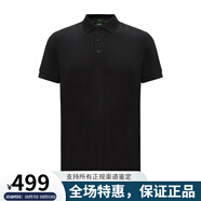 雨果博斯（HUGO BOSS）HUGO BOSS男裝Polo衫男男裝上衣棉質(zhì)商務(wù)休閑立領(lǐng)短袖logo 黑色（50505889） XL （175-200斤）僅供參考