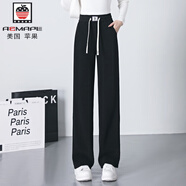 AEMAPE褲子女2025年秋冬季最新款加絨加厚高腰休閑小個(gè)子褲窄直腿媽媽褲 黑色[長(cháng)褲] 均碼 30/2XL[125-135斤]