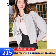 百圖betu女裝秋季新款短外套下擺抽繩設計帥氣戶外外套女2408T56 灰色 XS