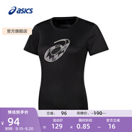 亞瑟士ASICS女子運(yùn)動T恤舒適透氣跑步運(yùn)動短袖 2012D060-001 黑色 S