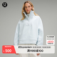 lululemon丨Plush Fleece 女士拉絨半拉鏈煙囪領(lǐng)衛(wèi)衣 LW3HOJS 粉末藍(lán) XXS /2