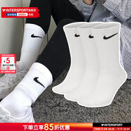 耐克（NIKE）男襪女襪 25新款訓練透氣短中長襪快干休閑跑步健身運動nike襪子 SX7676-100/三雙裝/長襪 L/26-28厘米/42-46碼