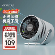 OIDIRE（偶點(diǎn)）負離子電風(fēng)扇 小風(fēng)扇迷你usb小風(fēng)扇桌面電扇小電風(fēng)扇臺式臺扇便攜桌面扇辦公充電桌面風(fēng)扇 椰白色-負離子功能-勁爽款（三檔可選）