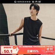 佐丹奴【韓國明星同款】無袖T恤男簡約純色純棉圓領(lǐng)背心01025566