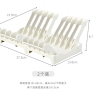 inomata日本進(jìn)口立式盤(pán)子收納架櫥柜內碟子分隔置物架廚房臺面餐盤(pán)瀝水架 【2個(gè)裝長(cháng)27.2cm】無(wú)限連接碗架