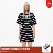 RE'VAN2023夏芮范夏季新品設(shè)計(jì)師款質(zhì)感果凍膠黑白連衣裙RN31101110 橫條紋 S 36