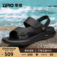 零度Zero涼鞋男2025秋冬新款輕便透氣涼爽軟底沙灘鞋男士可外穿涼拖鞋 78黑色 41