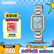 卡西歐（CASIO）手表女士SHEEN簡約石英腕表冰晶藍(lán)送女友SHE-4555D-2A
